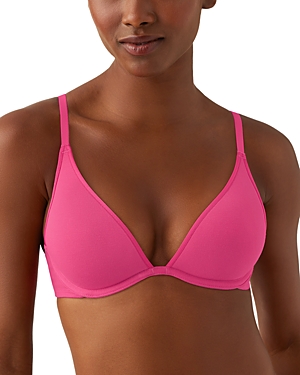 B.tempt'd By Wacoal Cotton To A Tee Underwire Plunge T-shirt Bra In Raspberry Sorbet