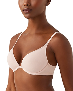 Shop B.tempt'd By Wacoal Cotton To A Tee Plunge Underwire T-shirt Bra In Rose Smoke