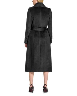 Wide Collar Long Wrap Coat