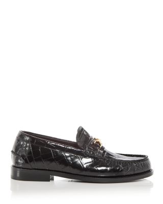 Men's Medusa '95 Croc Embossed Slip On Loafers