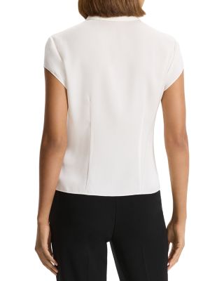 Silk Cap Sleeve Shirt