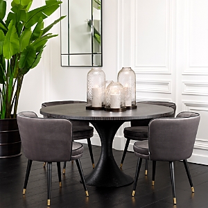 Shop Eichholtz Melchior Round Dining Table In Charcoal