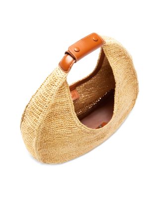 Raffia Large Moon Tote Bag