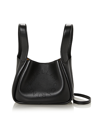 Stella Mccartney Logo Tote Shoulder Bag In Black