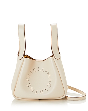 Shop Stella Mccartney Logo Tote Shoulder Bag In Pure White