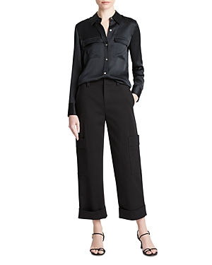 Shop Vince Utility Cropped Pants In Black