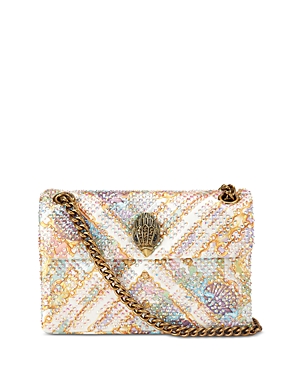 Shop Kurt Geiger Fabric Mini Kensington Convertible Crossbody In Multi