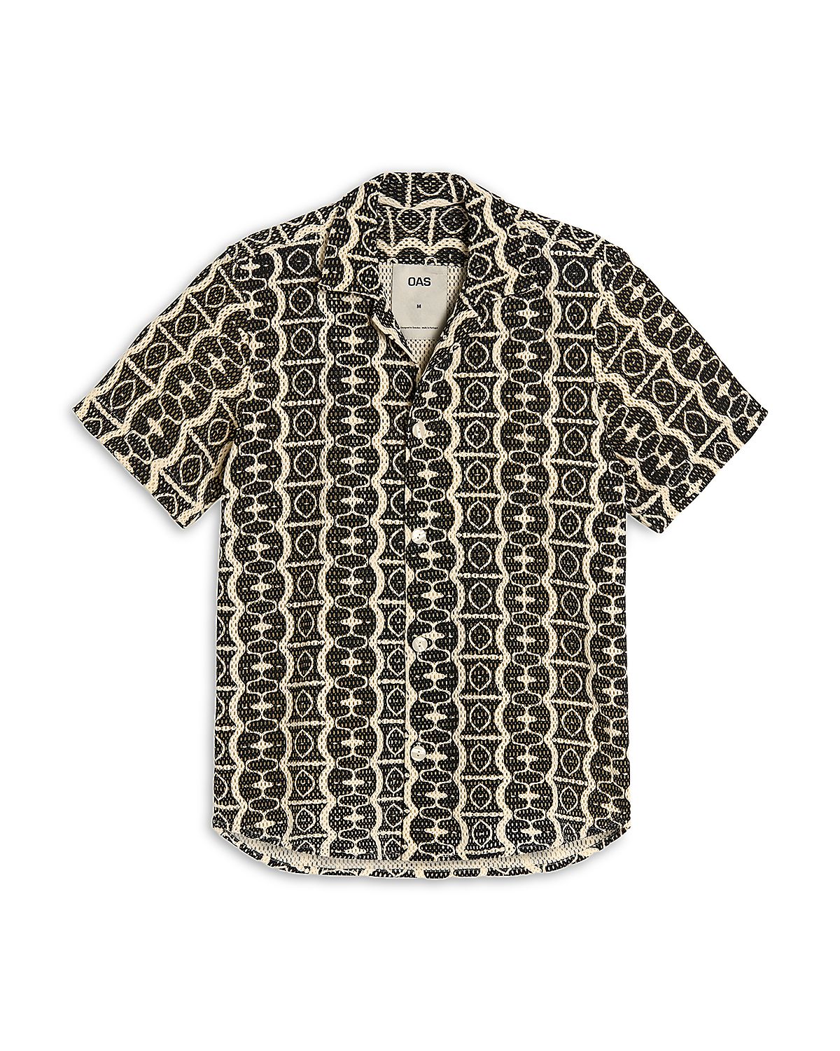 Oas Hypnotise Cuba Cotton Terry Relaxed Fit Button Down Shirt