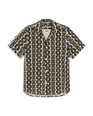 Oas Hypnotise Cuba Cotton Terry Relaxed Fit Button Down Shirt