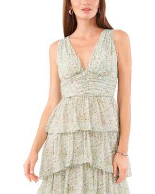 Cascading Ruffle Midi Dress