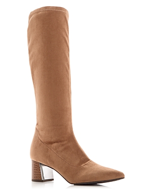 Shop Donald Pliner Women's Leather Snake Embossed Tall Boots In Saddle