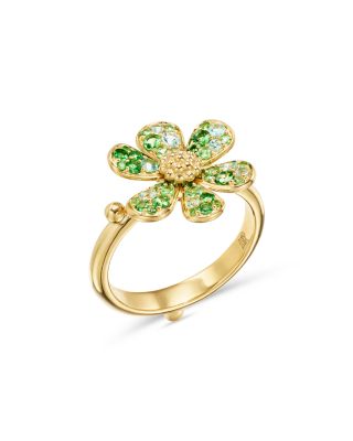 Temple St. Clair - Temple St. Clair 18K Yellow Gold Multi-Gemstone Flower Power Ring