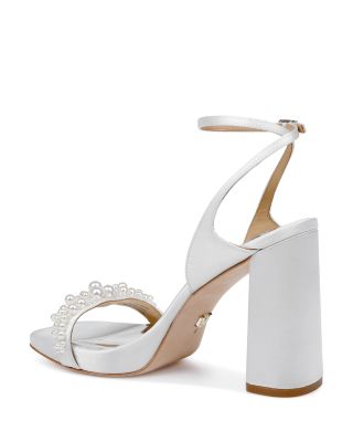 Women's Calida Square Toe Adorned High Heel Platform Sandals