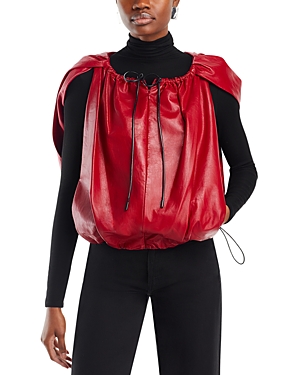 Shop 3.1 Phillip Lim / フィリップ リム Leather Cocoon Zip Vest In Red