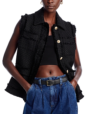 Shop Aqua Tweed Vest - 100% Exclusive In Black