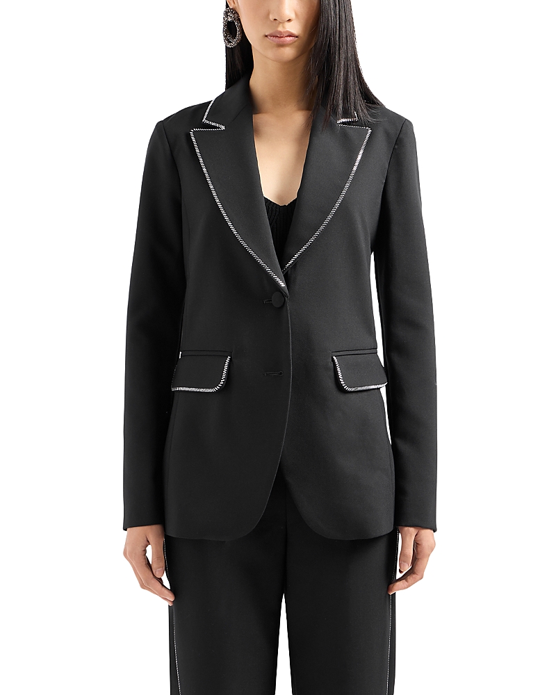 EMPORIO ARMANI ZIPPER DETAIL BLAZER