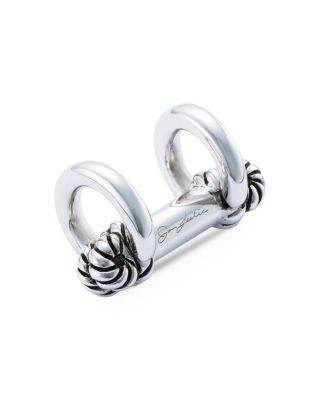 Sterling Silver Rope Knot Horseshoe Cufflinks
