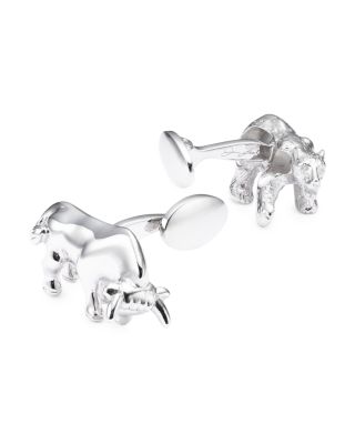 Sterling Silver Bull & Bear Cufflinks