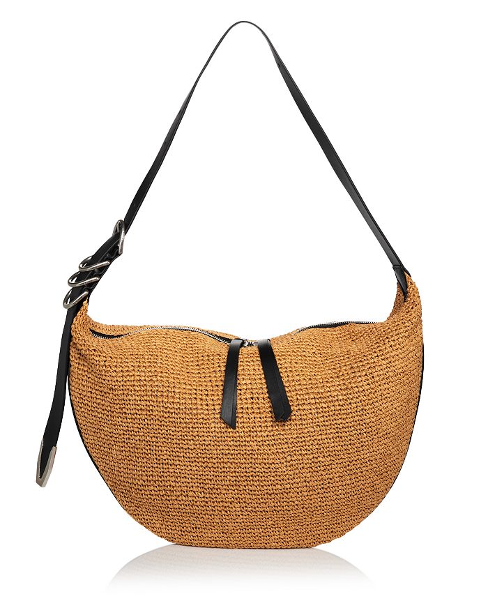 Straw sales hobo bag