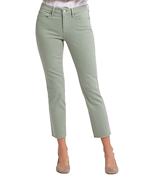 Nydj Sheri Frayed Hem Slim Jeans In Lily Pad