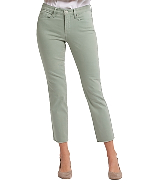 Nydj Sheri Frayed Hem Skinny Leg Jeans in Lily Pad