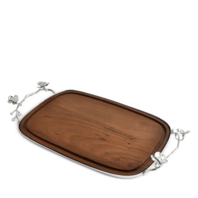 White Orchid Wooden Bread Board