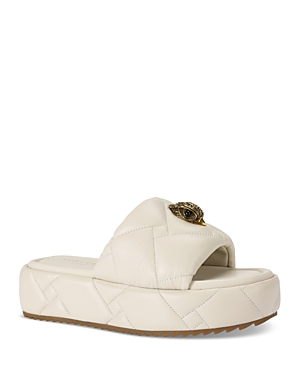 Shop Kurt Geiger Women's Orson Puffed Platform Slide Sandals In White
