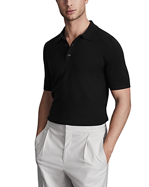 Shop Reiss Manor Merino Wool Slim Fit Polo Shirt In Navy