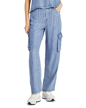 Splendid Aven Indigo Straight-leg Cargo Pants In Indigo