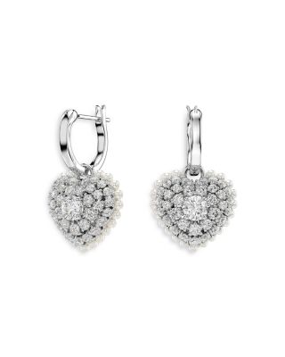 Swarovski - Hyperbola Huggie Heart Drop Earrings