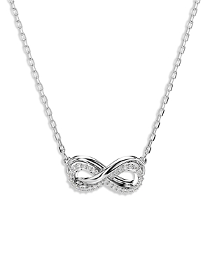 Shop Swarovski Hyperbola Infinity Pendant Necklace, 15 In Silver