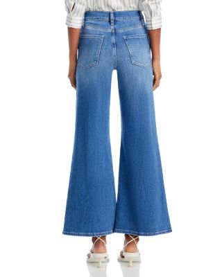 Le Slim Palazzo High Rise Wide Leg Jeans in Drizzle