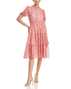 Apparel- Endless Rose Lace Trimmed V Placketed Ruffled Mini Dress