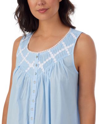 Cotton Pintucked Lace Trim Ballet Nightgown