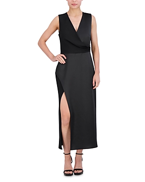Shop Bcbgmaxazria Wrap Style Sleeveless Cocktail Dress In Black