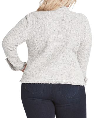 Fringe Mix Knit Jacket