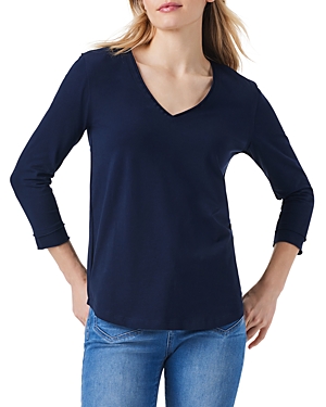 Nzt Nic+zoe Nzt Roll V Tee In Dark Indigo