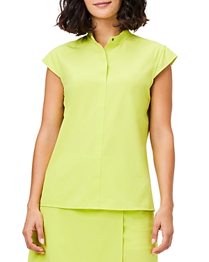 Nic + Zoe Nic+zoe Tech Stretch Snap Neck Tank In Tennis Ball