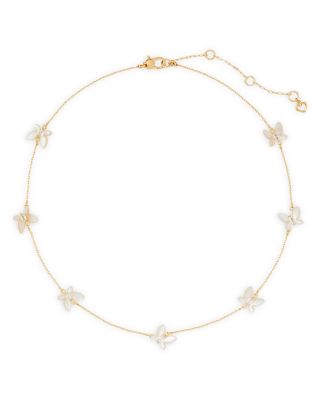 kate spade new york - Social Butterfly Delicate Scatter Necklace, 16"