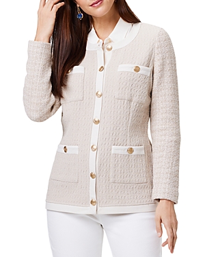 Nic + Zoe Perfectly Polished Knit Jacket In Cream Mix