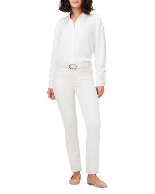 High Rise Straight Ankle Jeans in Canvas