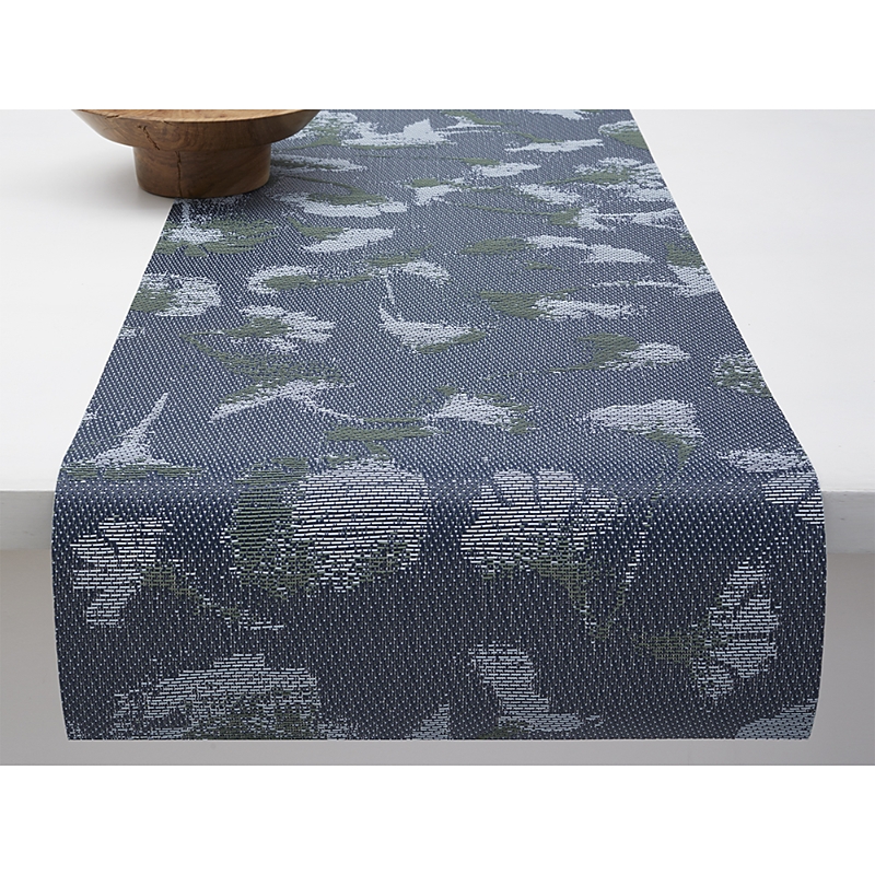 Chilewich Botanic Jacquard Table Runner, 14 X 72 In Indigo