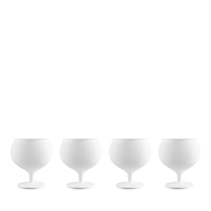 Nude Glass Omnia Bey Opal White Cognac Glasses, Set of 4