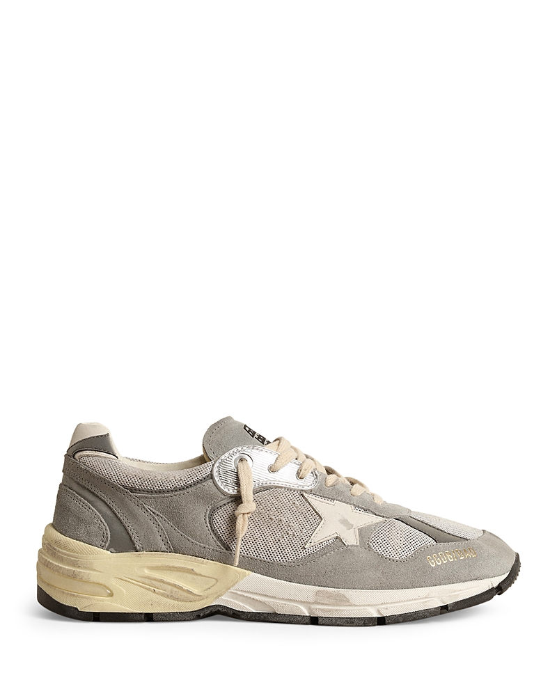 Golden Goose Dad-star Running Trainers In Grey/silver