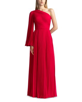 Zac Posen - One Shoulder Pleated Gown