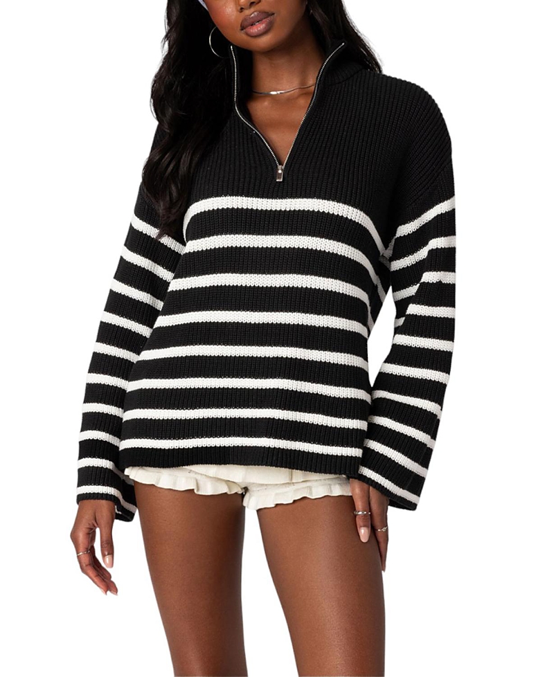 EDIKTED OVERSIZED QUARTER ZIP SWEATER
