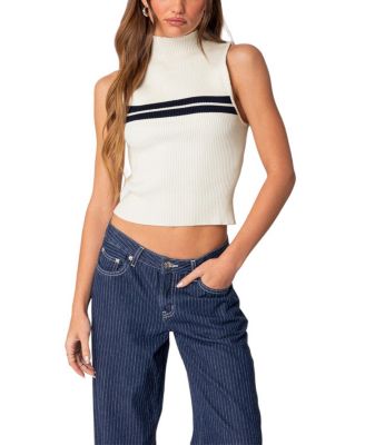 Edikted - Eliza Ribbed High Neck Top