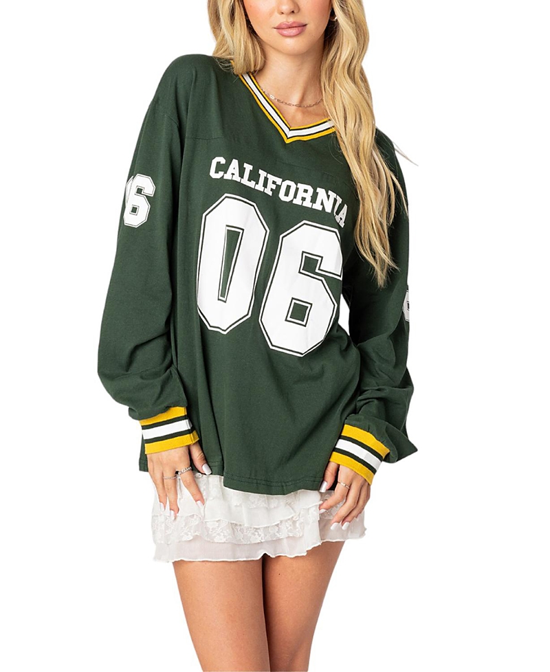Edikted Cali Oversized Baseball T-Shirt