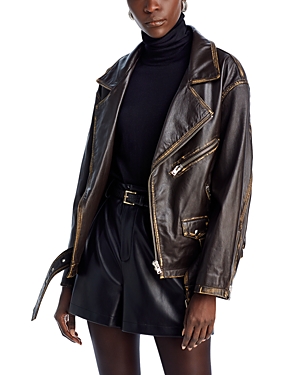 Iro Dylan Leather Zip Front Jacket