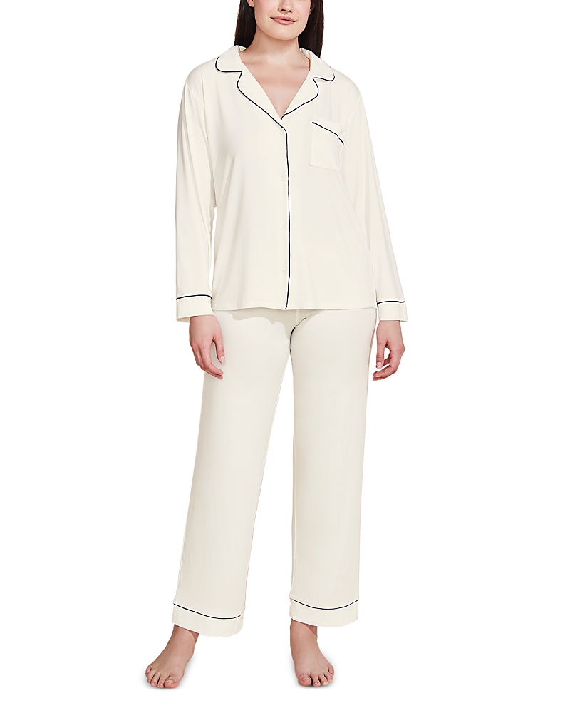 Eberjey 'giselle' Pajamas In Pure Ivory/navy